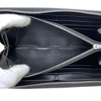 Celine Zip Around Wallet Large Zipped Black Leather Zipper Coin Purse — view 4