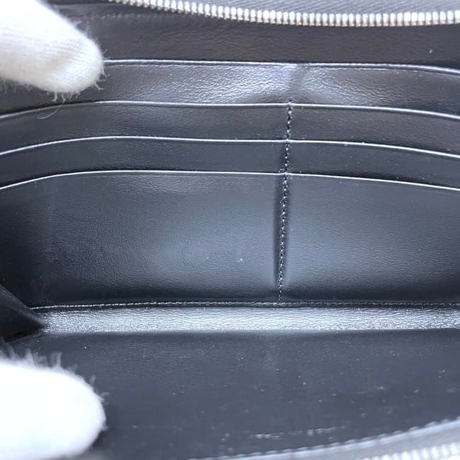 Celine Zip Around Wallet Large Zipped Black Leather Zipper Coin Purse — view 6