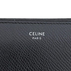 Celine Zip Around Wallet Large Zipped Black Leather Zipper Coin Purse — view 7