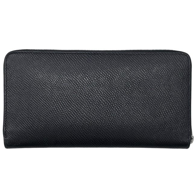 Celine Zip Around Wallet Large Zipped Black Leather Zipper Coin Purse — view 2