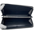 Celine Zip Around Wallet Large Zipped Black Leather Zipper Coin Purse — view 3
