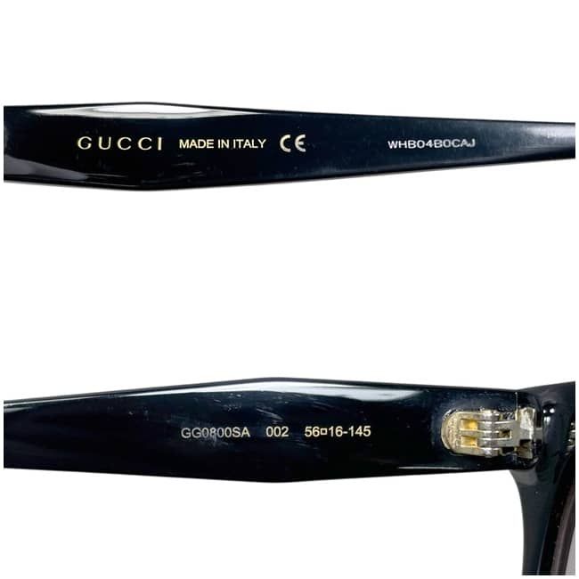 Gucci Sunglasses Black Pink Gradient Interlocking Acetate GG Side Logo Eyewear — view 7