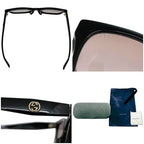 Gucci Sunglasses Black Pink Gradient Interlocking Acetate GG Side Logo Eyewear — view 3