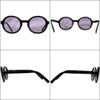 Saint Laurent Sunglasses Black Purple Lens 001 Round Acetate Paris Eyewear — view 2