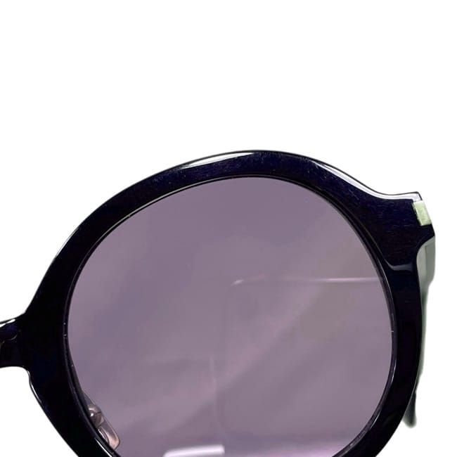 Saint Laurent Sunglasses Black Purple Lens 001 Round Acetate Paris Eyewear — view 6
