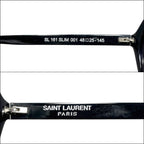 Saint Laurent Sunglasses Black Purple Lens 001 Round Acetate Paris Eyewear — view 4