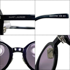 Saint Laurent Sunglasses Black Purple Lens 001 Round Acetate Paris Eyewear — view 5