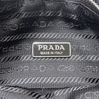 Prada Handbag Terry Black Nero Spugna Re Edition Pile 31 Logo Pouch — view 3