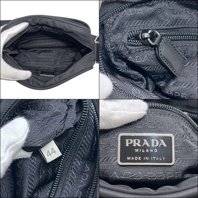 Prada Shoulder Bag Black Nero Tessuto Crossbody Nylon 44 — view 3