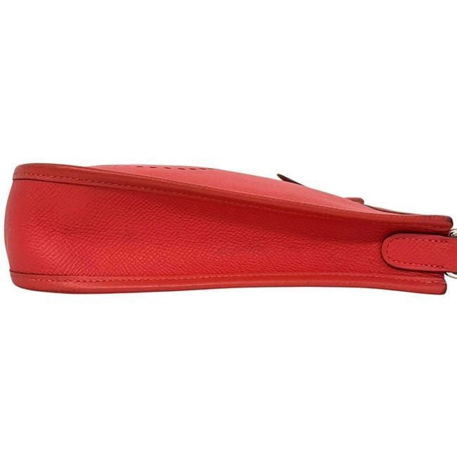 Hermes Shoulder Bag Evelyne TPM Red Rose Jaipur Crossbody Togo Leather Logo — view 7