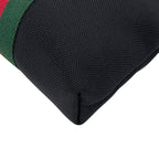 Gucci Shoulder Bag Black Sherry Canvas Leather — view 8