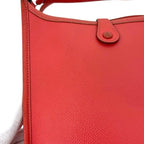 Hermes Shoulder Bag Evelyne TPM Red Rose Jaipur Crossbody Togo Leather Logo — view 6