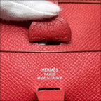 Hermes Shoulder Bag Evelyne TPM Red Rose Jaipur Crossbody Togo Leather Logo — view 4