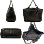 Prada Chain Tote Brown Coating Leather 20 31 Shoulder — view 2