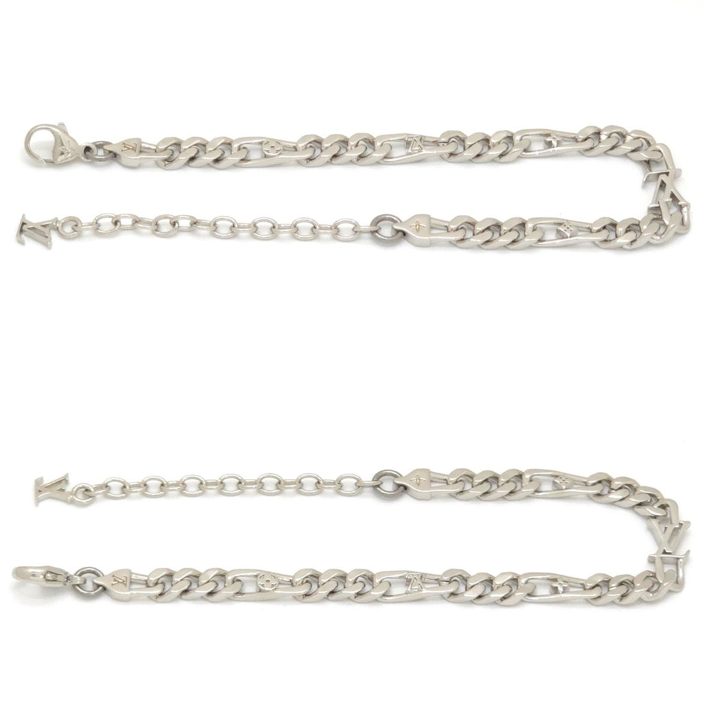 Louis Vuitton Bracelet LV Figaro 17.5 23 LV Signature Link LV Initial Charm