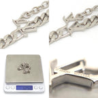 Louis Vuitton Bracelet LV Figaro 17.5 23 LV Signature Link LV Initial Charm