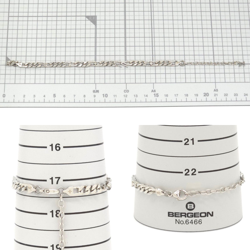 Louis Vuitton Bracelet LV Figaro 17.5 23 LV Signature Link LV Initial Charm