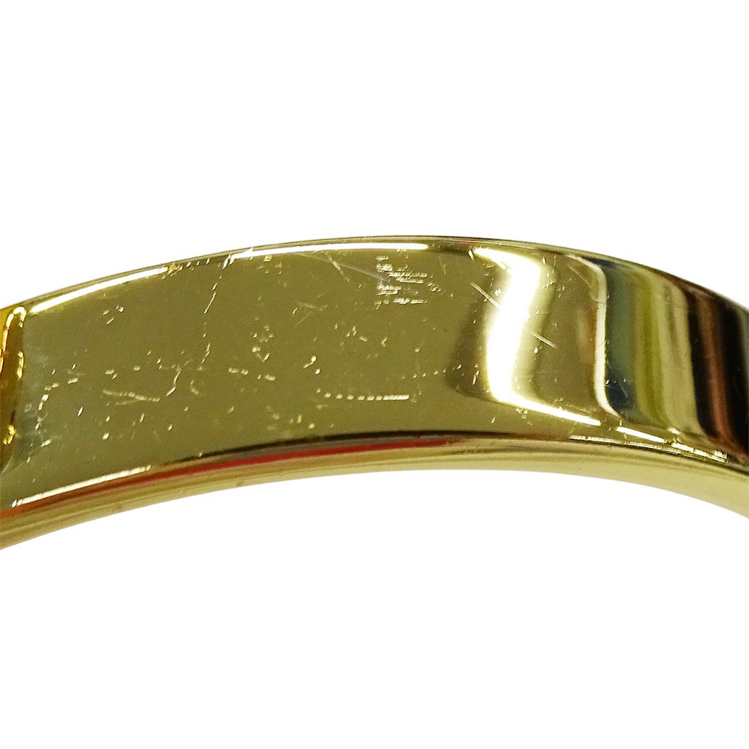 Chanel Bangle Bracelet CC Logo Heart Denim Style Gold Plated Blue — view 7