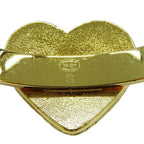 Chanel Bangle Bracelet CC Logo Heart Denim Style Gold Plated Blue — view 5