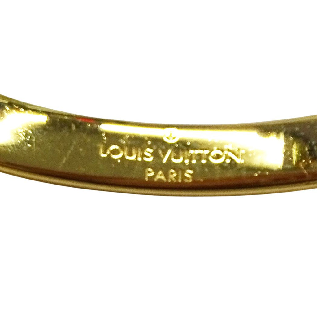 Louis Vuitton Bangle Monogram Metal Calf Nanogram Gold S Logo Presence Bracelet — view 6