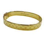 Louis Vuitton Bangle Monogram Metal Calf Nanogram Gold S Logo Presence Bracelet