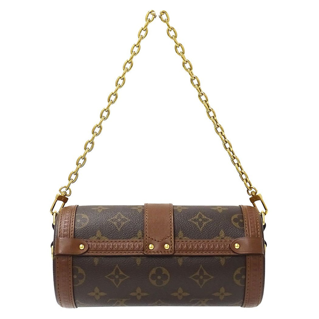 Louis Vuitton Monogram 2-Way Shoulder Bag Papillon Trunk Brown Chain Handle — view 2