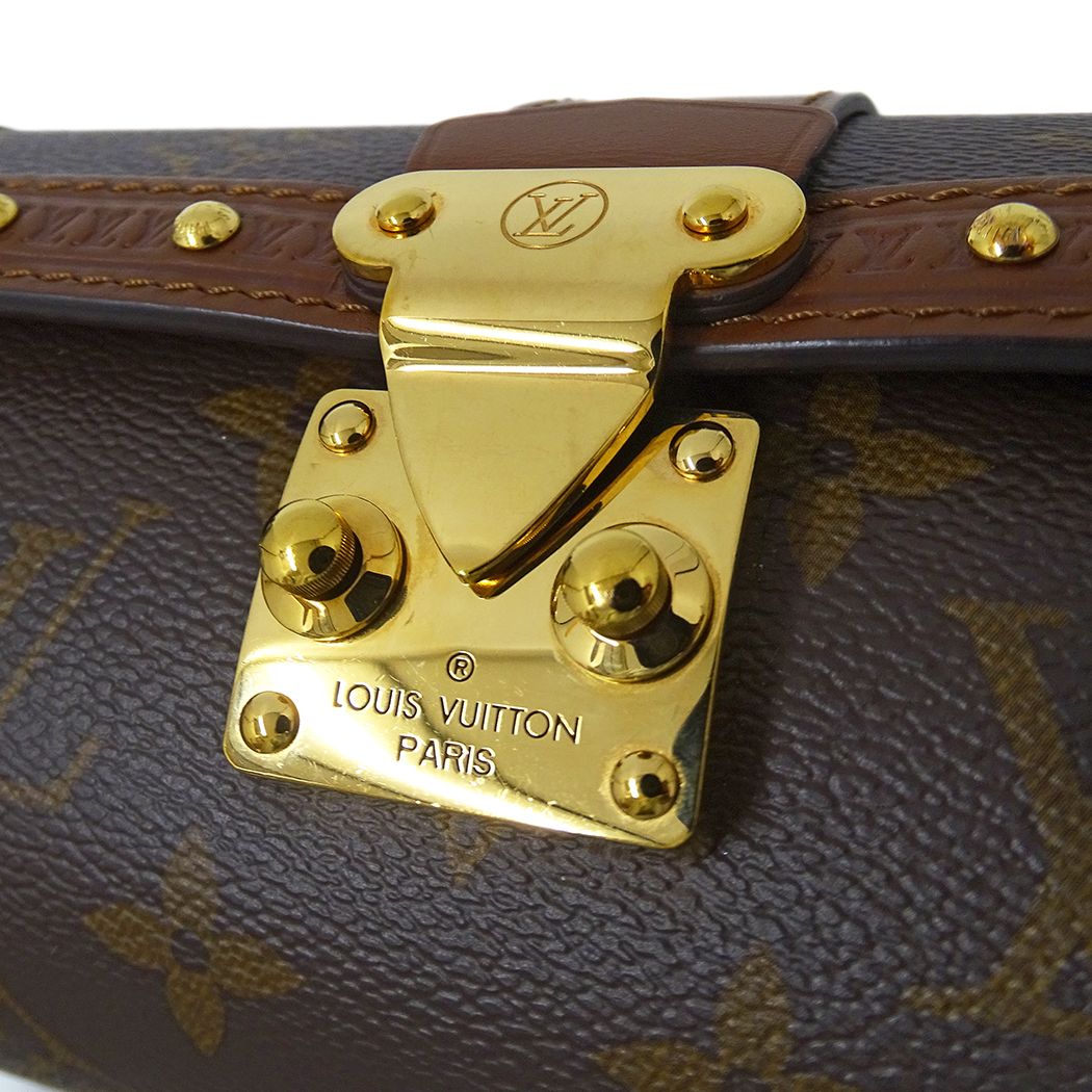 Louis Vuitton Monogram 2-Way Shoulder Bag Papillon Trunk Brown Chain Handle — view 9