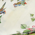 Gucci Scarf Bird All Over Pattern Flower Green White — view 6