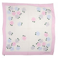 Dior Scarf Rose Pattern Silk Pink Ivory