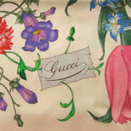 Gucci Scarf Botanical Pattern Silk Yellow — view 5