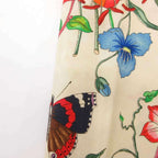 Gucci Scarf Botanical Pattern Silk Yellow — view 8