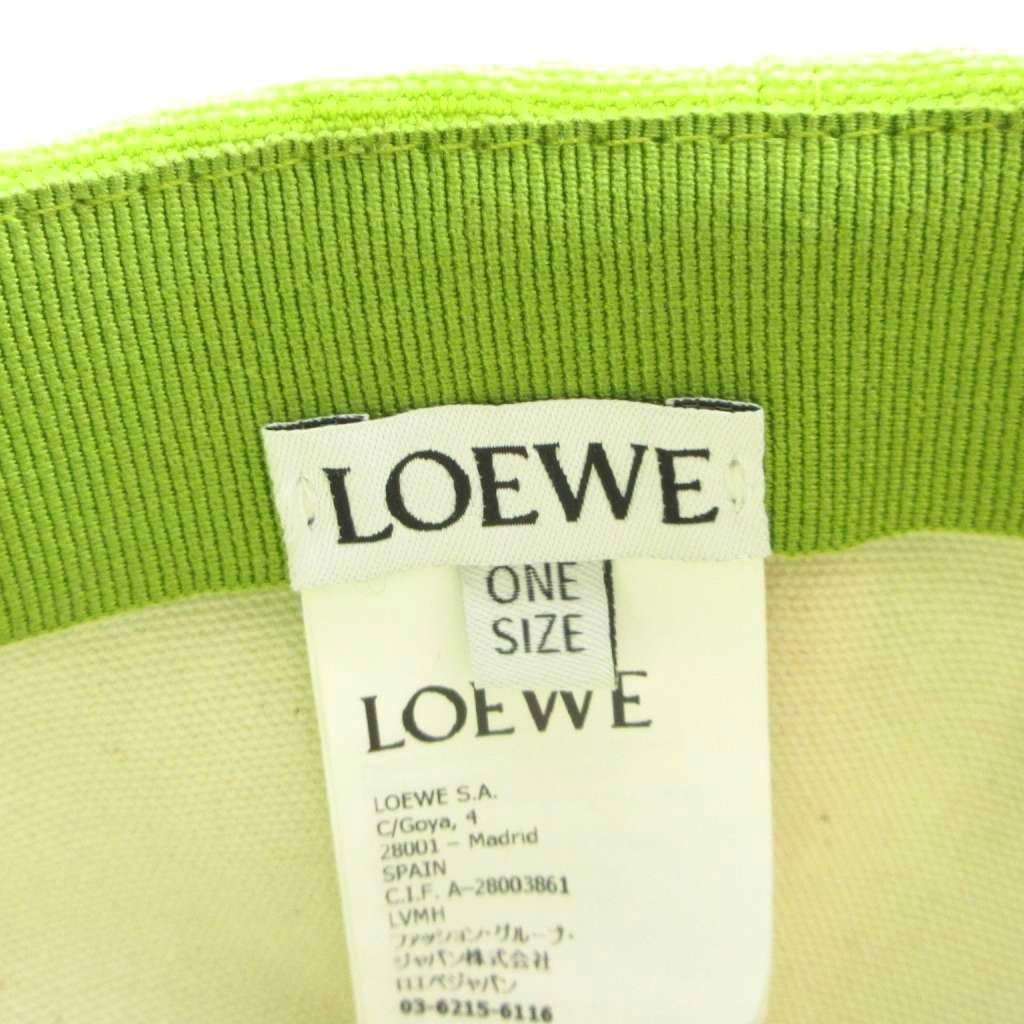 Loewe Baseball Cap Hat Logo One Yellow Green — view 7
