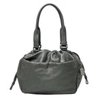 Loewe Tote Metallic Gray Anagram Leather