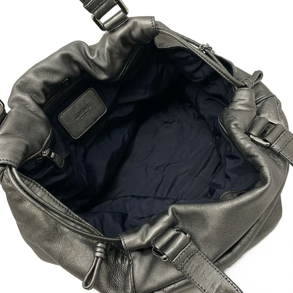 Loewe Tote Metallic Gray Anagram Leather — view 7