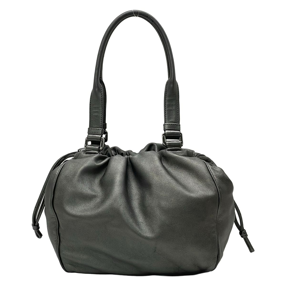 Loewe Tote Metallic Gray Anagram Leather — view 3