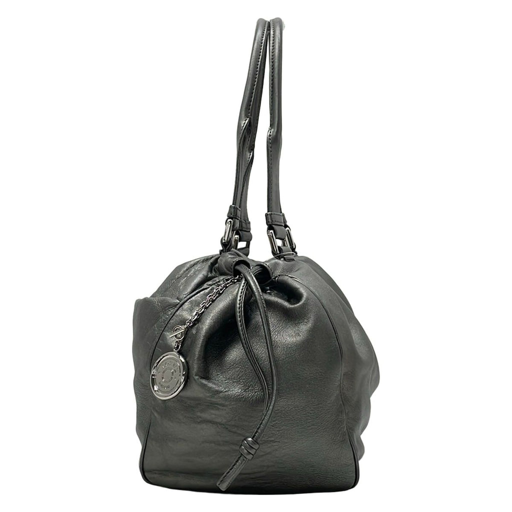 Loewe Tote Metallic Gray Anagram Leather — view 2