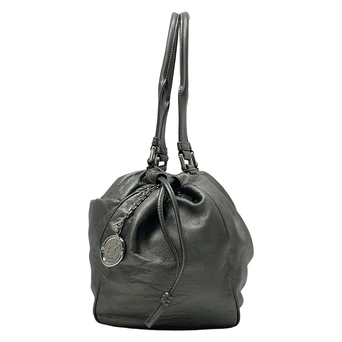 Loewe Tote Metallic Gray Anagram Leather — view 2