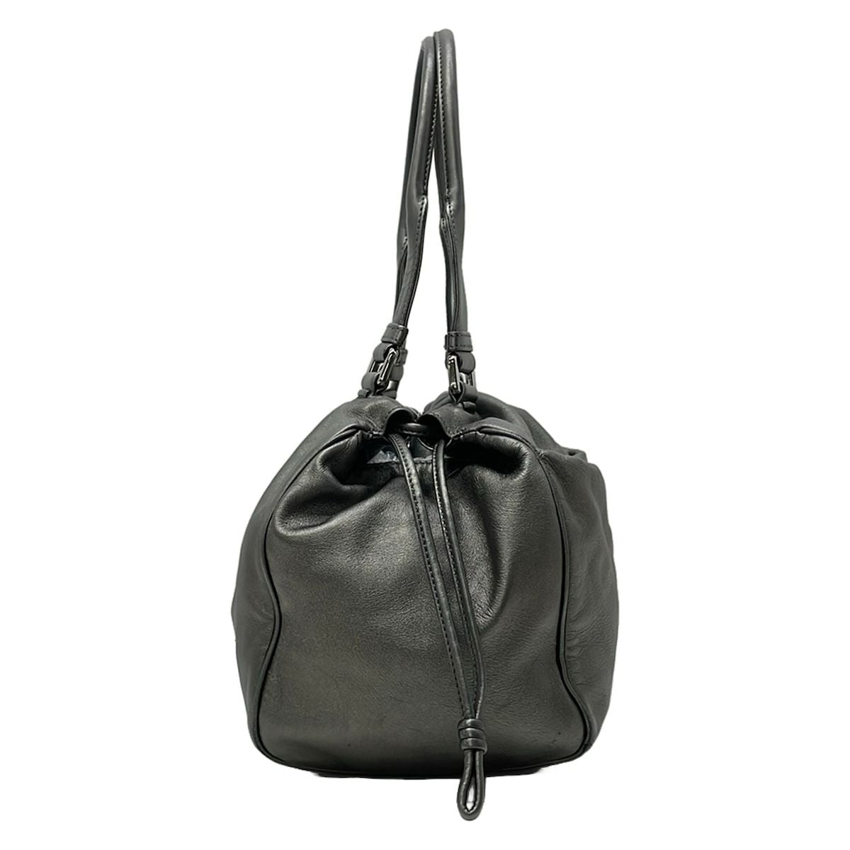 Loewe Tote Metallic Gray Anagram Leather — view 4