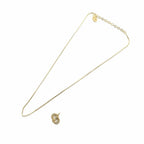 Dior Chain Necklace CD Set Pendant Logo Gold Color MQ OH