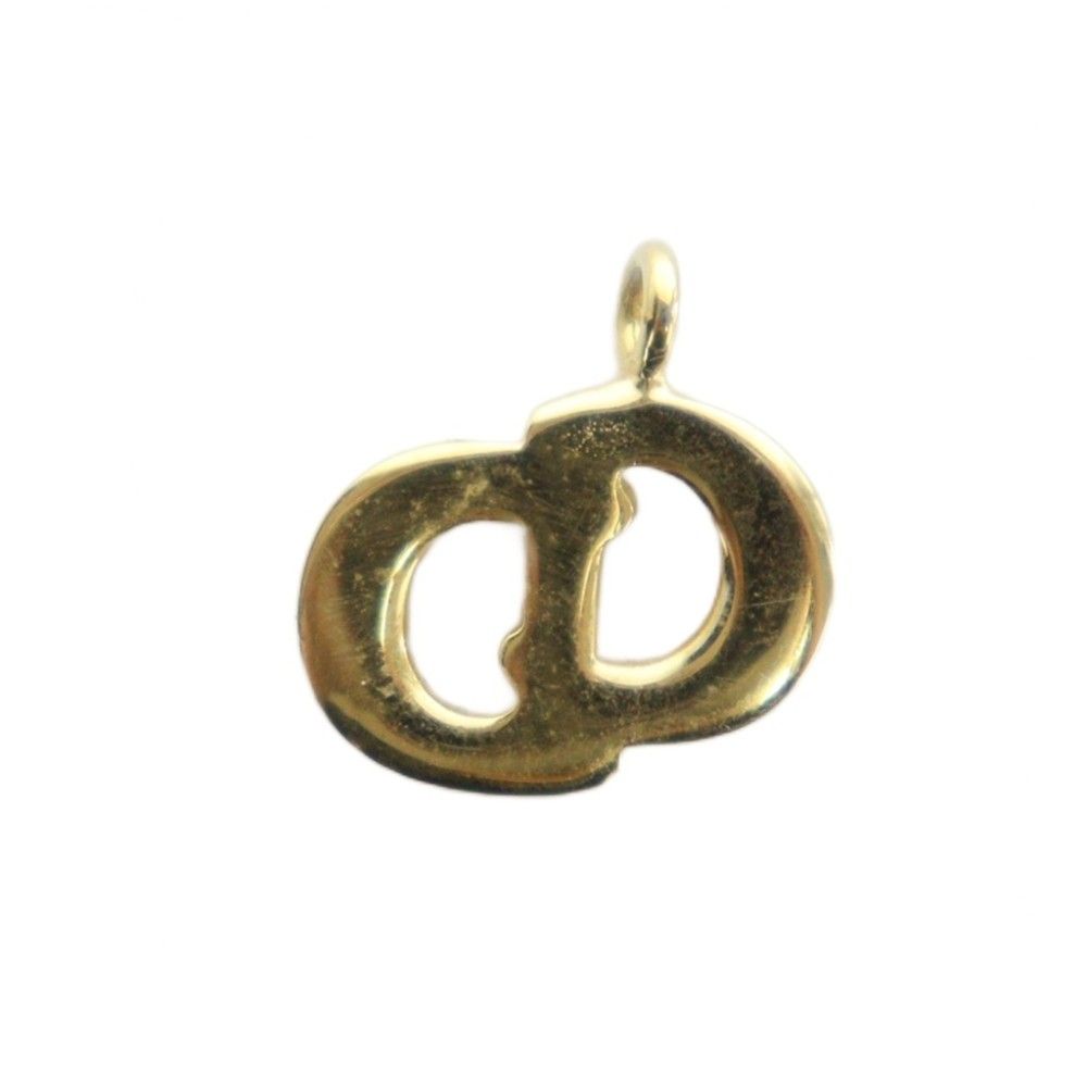 Dior Chain Necklace CD Set Pendant Logo Gold Color MQ OH — view 4
