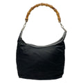 Gucci Shoulder Bag Bamboo Classic Black Light Brown