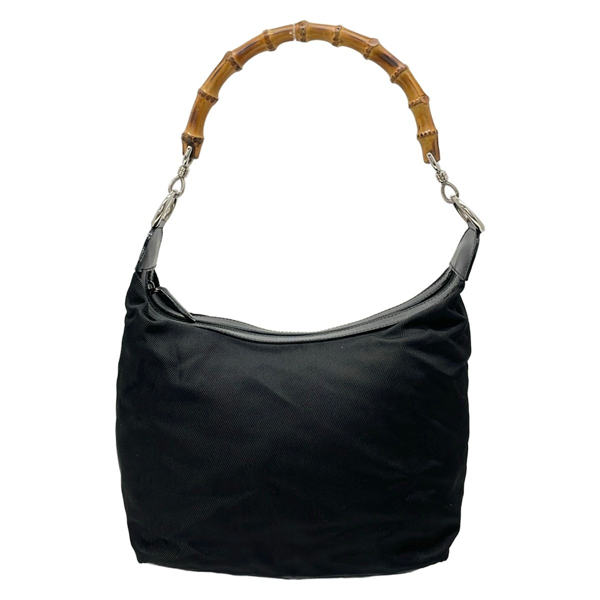 Gucci Shoulder Bag Bamboo Classic Black Light Brown