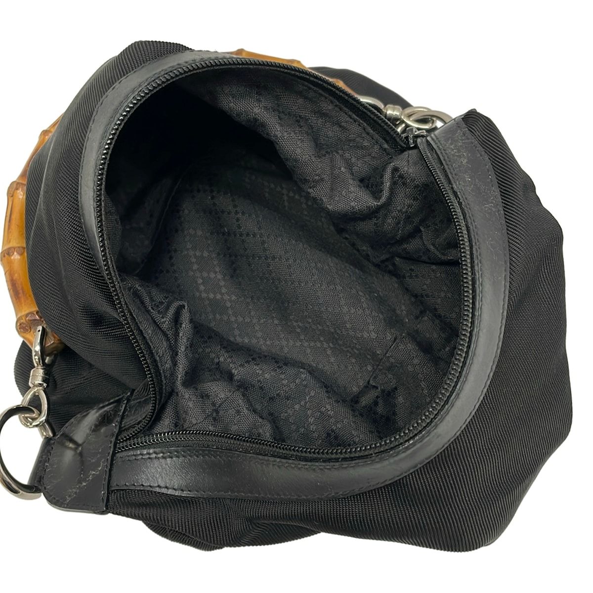 Gucci Shoulder Bag Bamboo Classic Black Light Brown — view 7