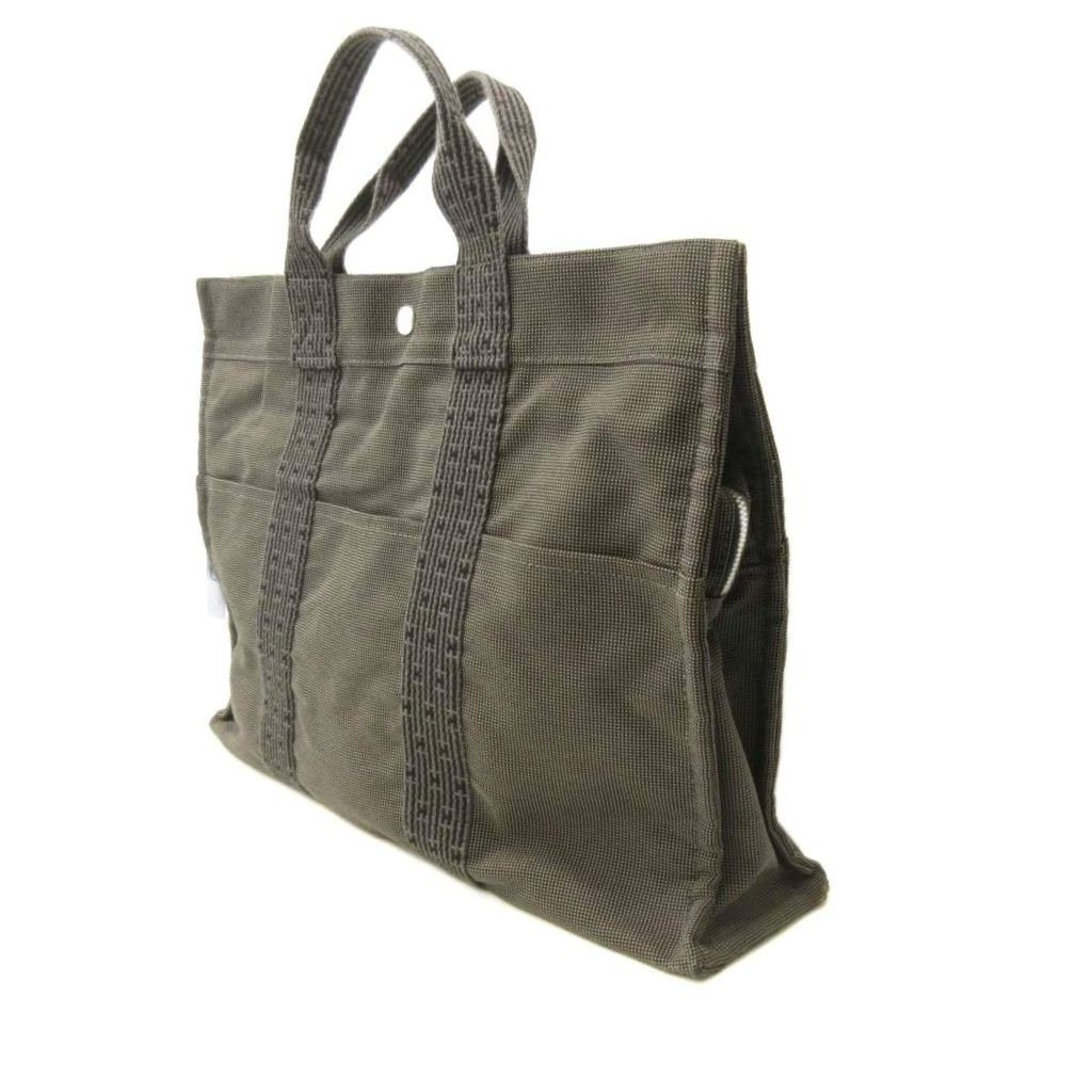 Hermes Her Line MM Herline Tote Canvas Gray — view 3