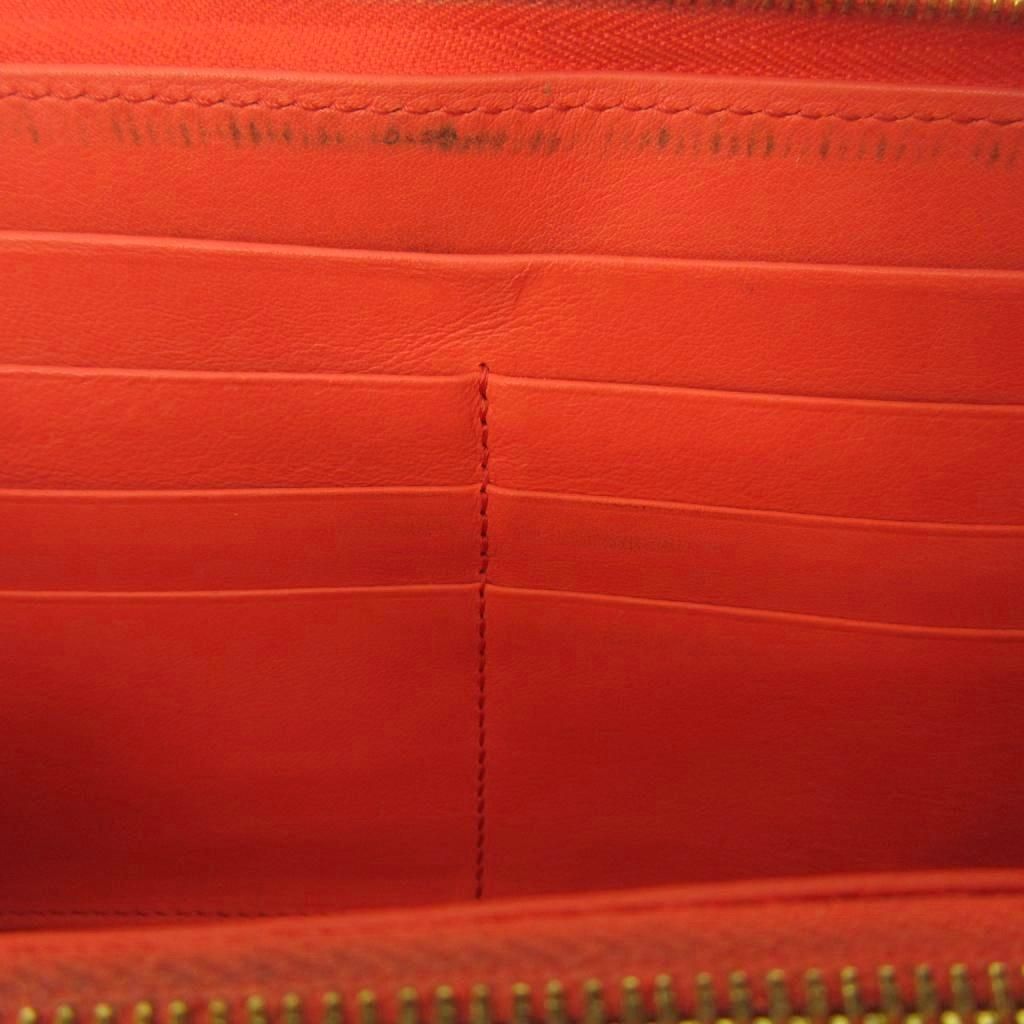 Celine Wallet Bicolor Leather Red Gray — view 7
