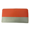 Celine Wallet Bicolor Leather Red Gray
