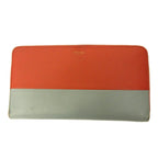 Celine Wallet Bicolor Leather Red Gray