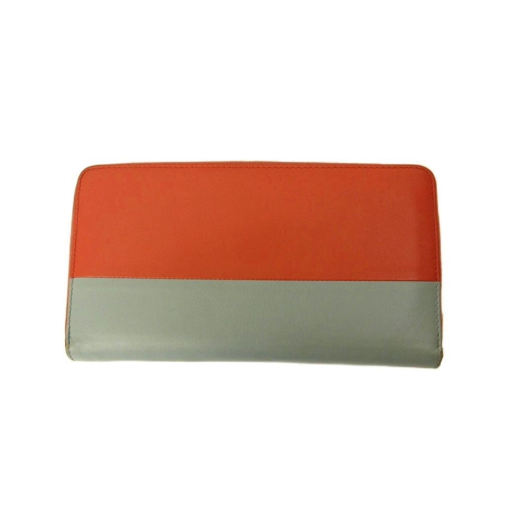 Celine Wallet Bicolor Leather Red Gray — view 2