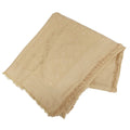 Louis Vuitton Heaven Shawl Large Monogram Fringe Silk Wool Beige Scarf