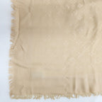 Louis Vuitton Heaven Shawl Large Monogram Fringe Silk Wool Beige Scarf — view 6